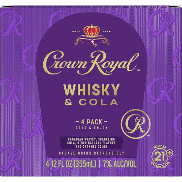Crown Royal Whiskey & Cola 4pk Cans
