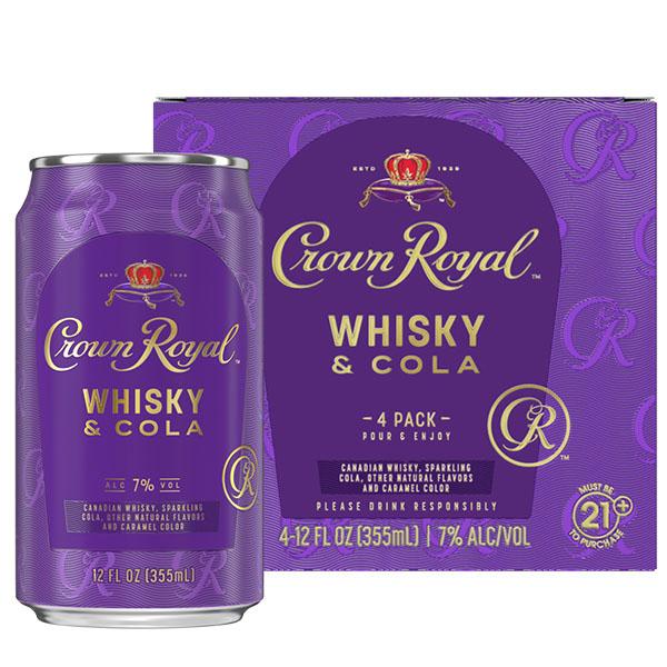 Crown Royal Whiskey & Cola 4pk Cans