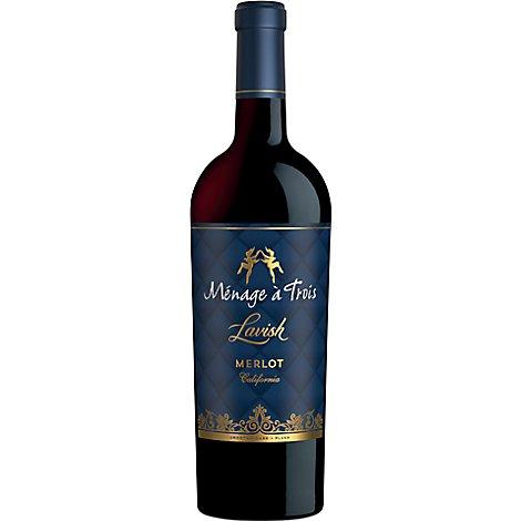 Ménage à Trois Lavish Merlot Wine 2018 750ml